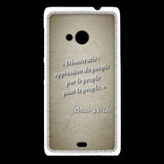 Coque Nokia Lumia 535 Démocratie Sepia Citation Oscar Wilde
