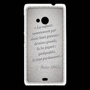 Coque Nokia Lumia 535 Enfants parents Gris Citation Oscar Wilde