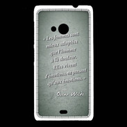 Coque Nokia Lumia 535 Femmes émotions Vert Citation Oscar Wilde