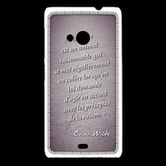 Coque Nokia Lumia 535 Homme animal Violet Citation Oscar Wilde