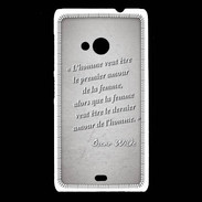 Coque Nokia Lumia 535 Homme veut Gris Citation Oscar Wilde
