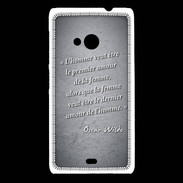 Coque Nokia Lumia 535 Homme veut Noir Citation Oscar Wilde