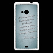Coque Nokia Lumia 535 Homme veut Turquoise Citation Oscar Wilde
