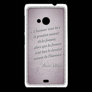 Coque Nokia Lumia 535 Homme veut Rose Citation Oscar Wilde