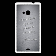 Coque Nokia Lumia 535 Brave Noir Citation Oscar Wilde