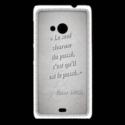 Coque Nokia Lumia 535 Charme passé Gris Citation Oscar Wilde