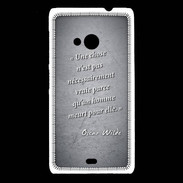 Coque Nokia Lumia 535 Chose vraie Noir Citation Oscar Wilde