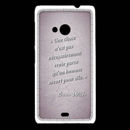 Coque Nokia Lumia 535 Chose vraie Rose Citation Oscar Wilde