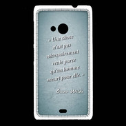 Coque Nokia Lumia 535 Chose vraie Turquoise Citation Oscar Wilde
