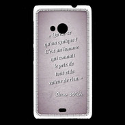 Coque Nokia Lumia 535 Cynique Rose Citation Oscar Wilde