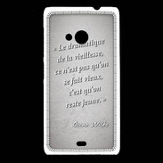 Coque Nokia Lumia 535 Dramatique vieillesse Gris Citation Oscar Wilde