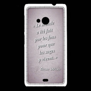 Coque Nokia Lumia 535 Fous sages Rose Citation Oscar Wilde