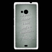 Coque Nokia Lumia 535 Résister Vert Citation Oscar Wilde