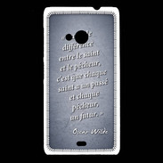 Coque Nokia Lumia 535 Saint pêcheur Bleu Citation Oscar Wilde