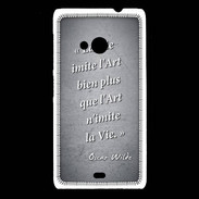 Coque Nokia Lumia 535 Vie art Noir Citation Oscar Wilde