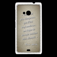 Coque Nokia Lumia 535 Trop moderne Sepia Citation Oscar Wilde