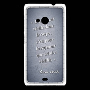 Coque Nokia Lumia 535 Ame nait Bleu Citation Oscar Wilde