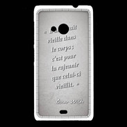 Coque Nokia Lumia 535 Ame nait Gris Citation Oscar Wilde