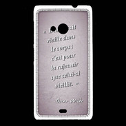 Coque Nokia Lumia 535 Ame nait Rose Citation Oscar Wilde