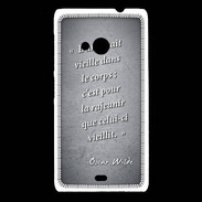 Coque Nokia Lumia 535 Ame nait Noir Citation Oscar Wilde