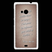 Coque Nokia Lumia 535 Ame nait Rouge Citation Oscar Wilde