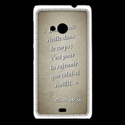 Coque Nokia Lumia 535 Ame nait Sepia Citation Oscar Wilde