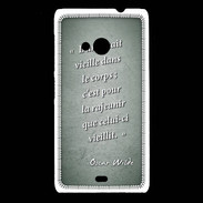 Coque Nokia Lumia 535 Ame nait Vert Citation Oscar Wilde