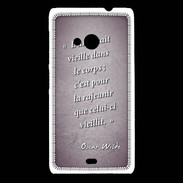 Coque Nokia Lumia 535 Ame nait Violet Citation Oscar Wilde