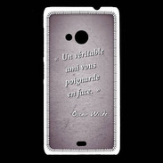 Coque Nokia Lumia 535 Ami poignardée Violet Citation Oscar Wilde
