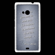 Coque Nokia Lumia 535 Avis gens Bleu Citation Oscar Wilde