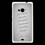 Coque Nokia Lumia 535 Avis gens Gris Citation Oscar Wilde