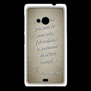 Coque Nokia Lumia 535 Avis gens Sepia Citation Oscar Wilde