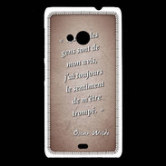Coque Nokia Lumia 535 Avis gens Rouge Citation Oscar Wilde