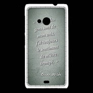 Coque Nokia Lumia 535 Avis gens Vert Citation Oscar Wilde