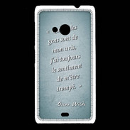 Coque Nokia Lumia 535 Avis gens Turquoise Citation Oscar Wilde
