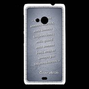 Coque Nokia Lumia 535 Bons heureux Bleu Citation Oscar Wilde