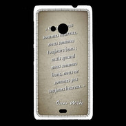 Coque Nokia Lumia 535 Bons heureux Sepia Citation Oscar Wilde