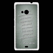 Coque Nokia Lumia 535 Bons heureux Vert Citation Oscar Wilde