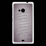 Coque Nokia Lumia 535 Bons heureux Violet Citation Oscar Wilde