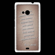 Coque Nokia Lumia 535 Bons heureux Rouge Citation Oscar Wilde