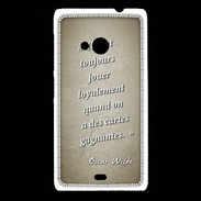 Coque Nokia Lumia 535 Cartes gagnantes Sepia Citation Oscar Wilde