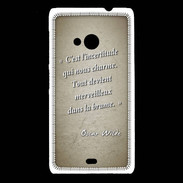 Coque Nokia Lumia 535 Incertitude amour Sepia Citation Oscar Wilde