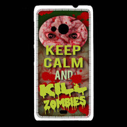 Coque Nokia Lumia 535 Keep Calm and Kill Zombies Cervelle