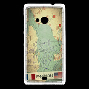 Coque Nokia Lumia 535 Débarquement Normandie Carte ZG