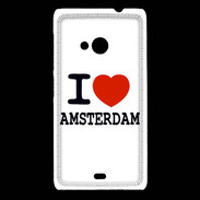 Coque Nokia Lumia 535 I love Amsterdam