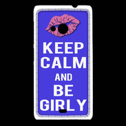 Coque Nokia Lumia 535 Keep Calm Girly Bleu
