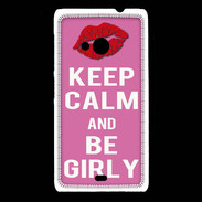 Coque Nokia Lumia 535 Keep Calm Girly Rose
