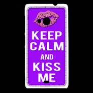 Coque Nokia Lumia 535 Keep Calm Kiss me Violet
