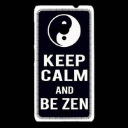 Coque Nokia Lumia 535 Keep Calm Be Zen Noir
