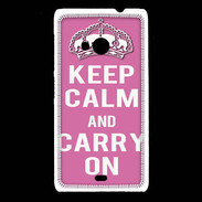 Coque Nokia Lumia 535 Keep Calm Carry on Rose